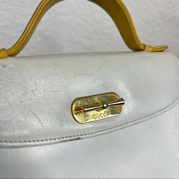GUCCI Mini Top Handle VTG Leather 60s Bag - Picture 2 of 10